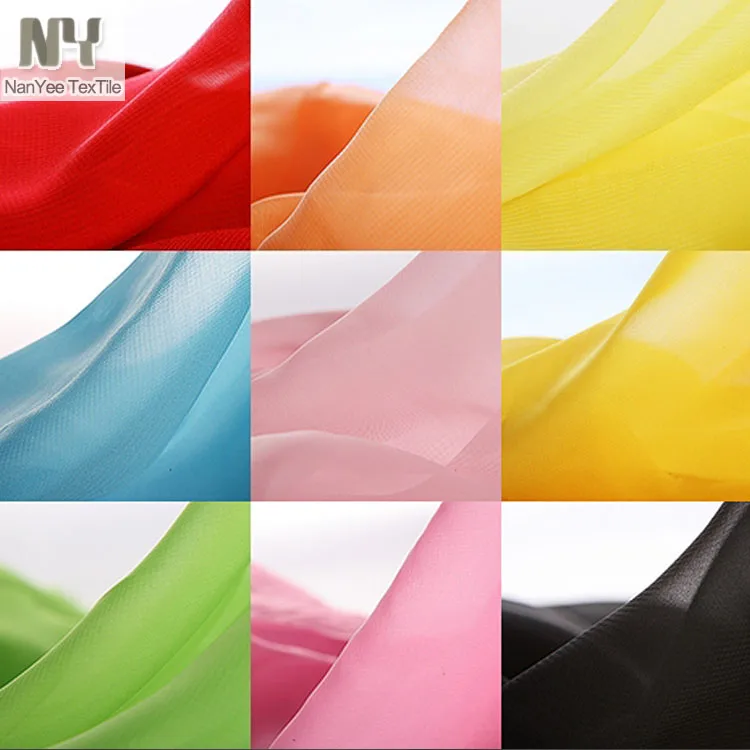Nanyee Textile Wholesale All Kinds Of Bright Red Chiffon Fabric