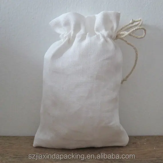 Soft Cotton Linen Drawstring Bag