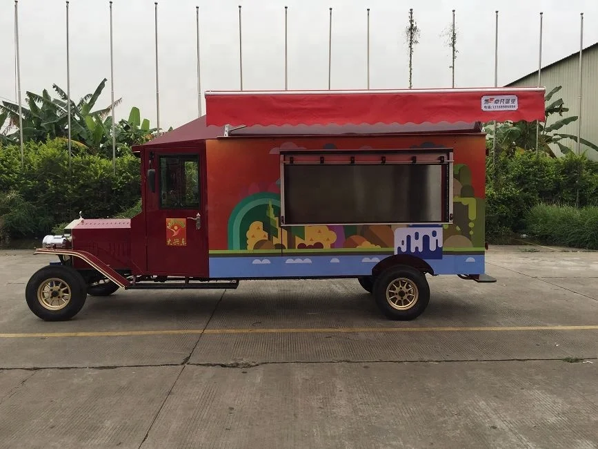 Modern design 2 seater royal mobile vending car electric food truck