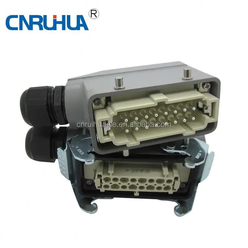 whole sales HDC-HE-016-03 16 pins heavy duty industrial connector