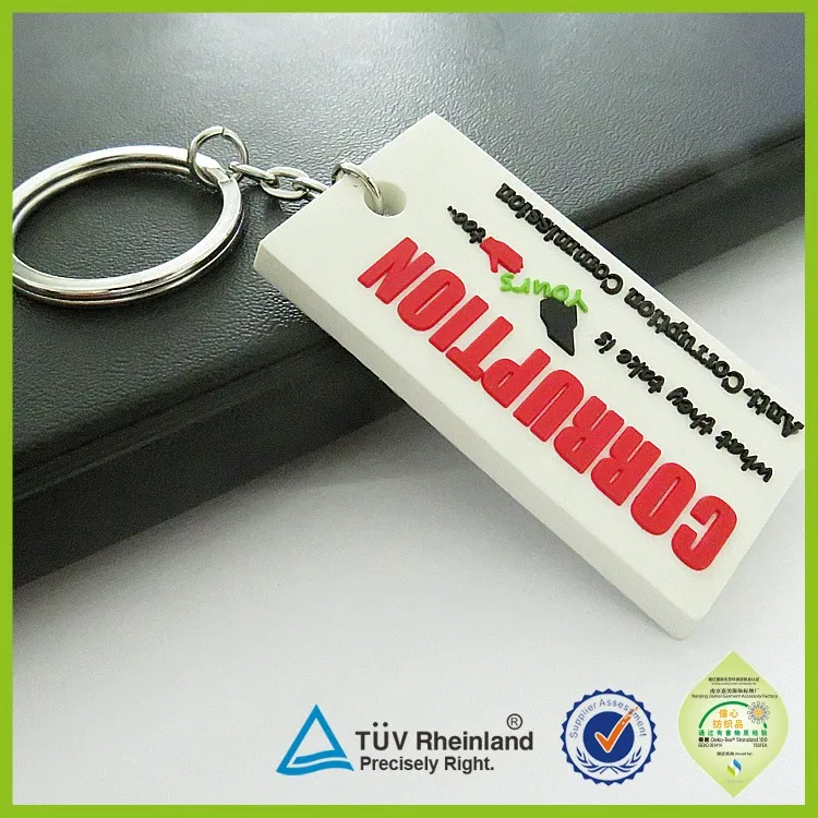 Custom Soft Pvc Rubber Torch Keyring Key Chain