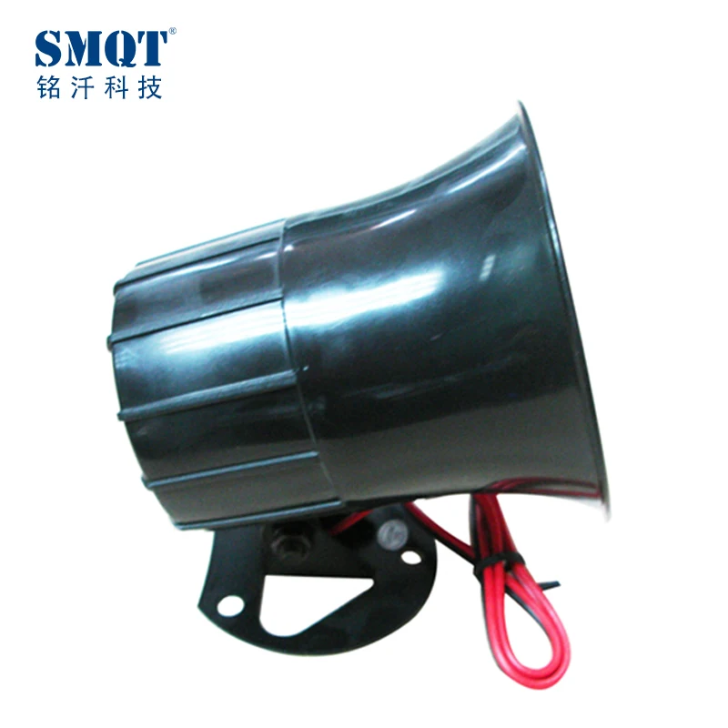 Black wired electric alarm siren from shenzhen alarm siren manufacturer