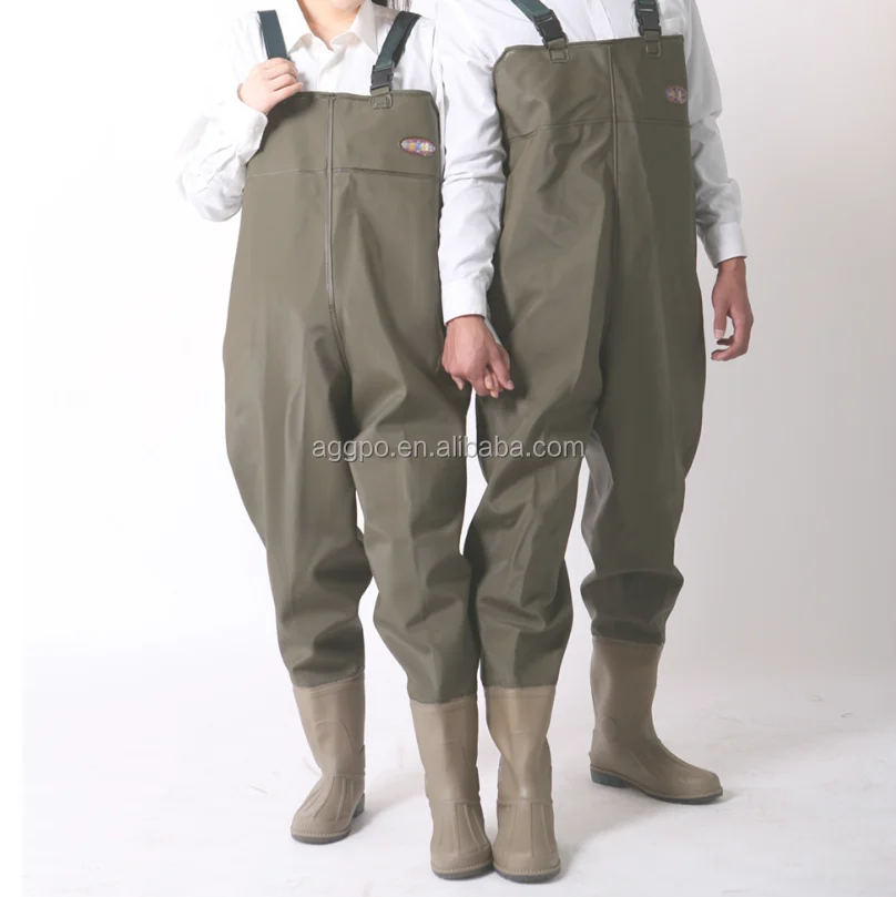 Waterproof Fishing Waders, chest high boot-foot wader, Boot-Foot Chest Waders Waterproof Fishing Boot Waders