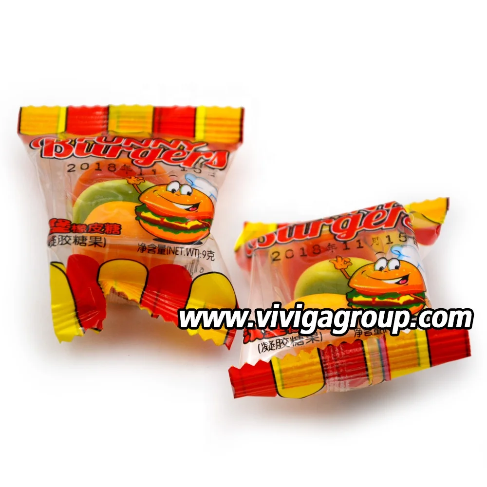 Customized wholesale private label halal burger jelly gummy candy