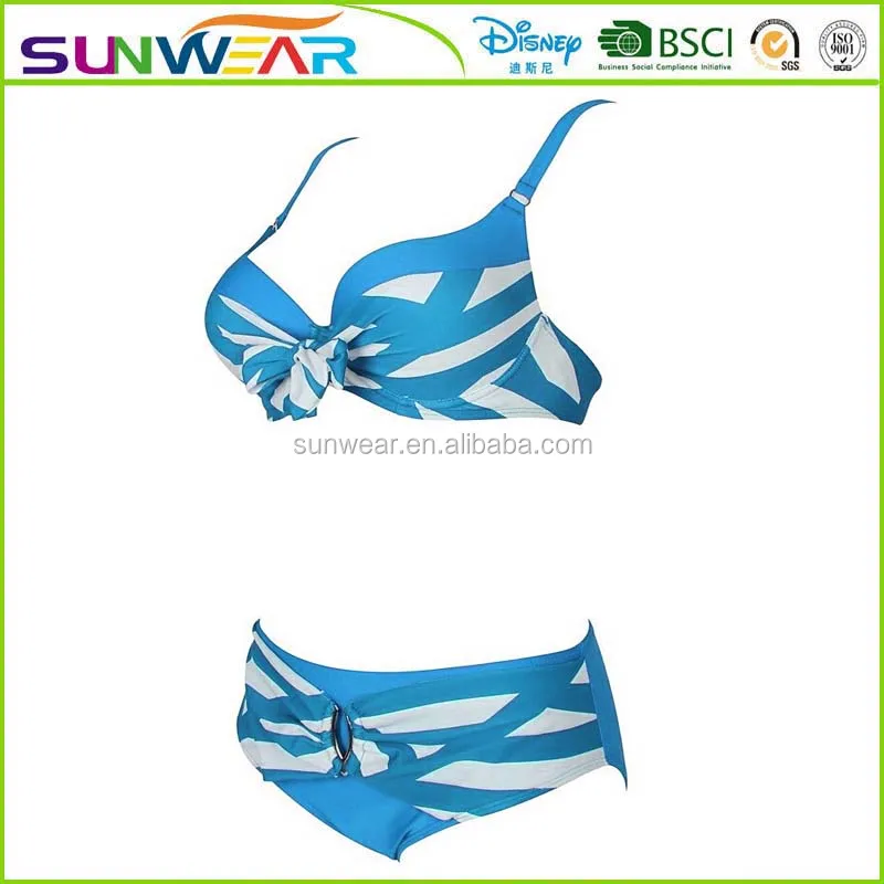 Oem Low moq Solid black Womens Bathing Suits Floral Printing Swim Bottoms Padded Halter Bandage Bikini Two Piece Swimsuits