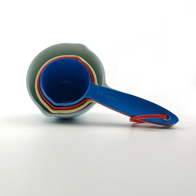 4 pcs Plastic Melamine Digital Measuring Cup Set