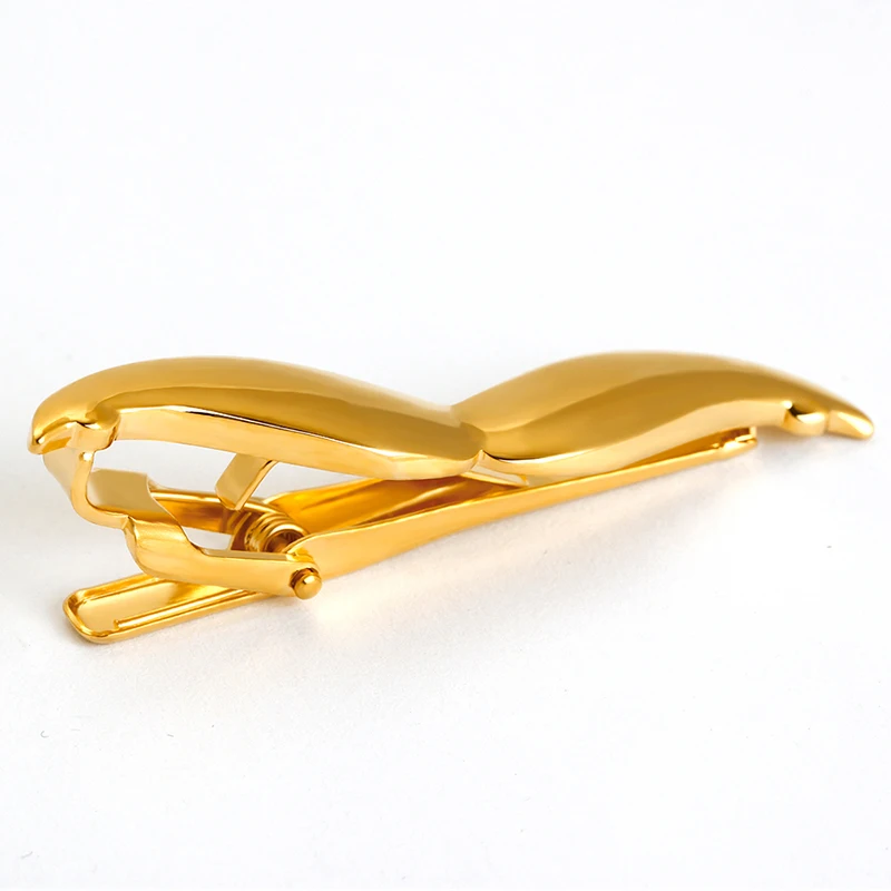 Wholesale decorative small metal clips custom moustache shape tie bar