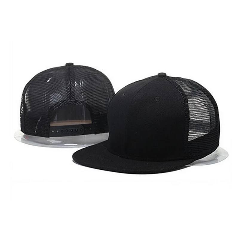 Custom Logo Flat Brim Hats Trucker Mesh Snapback Camo Caps