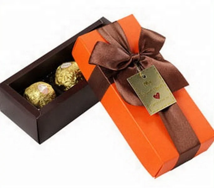 flat packing printed art paper chocolate packaging box designer