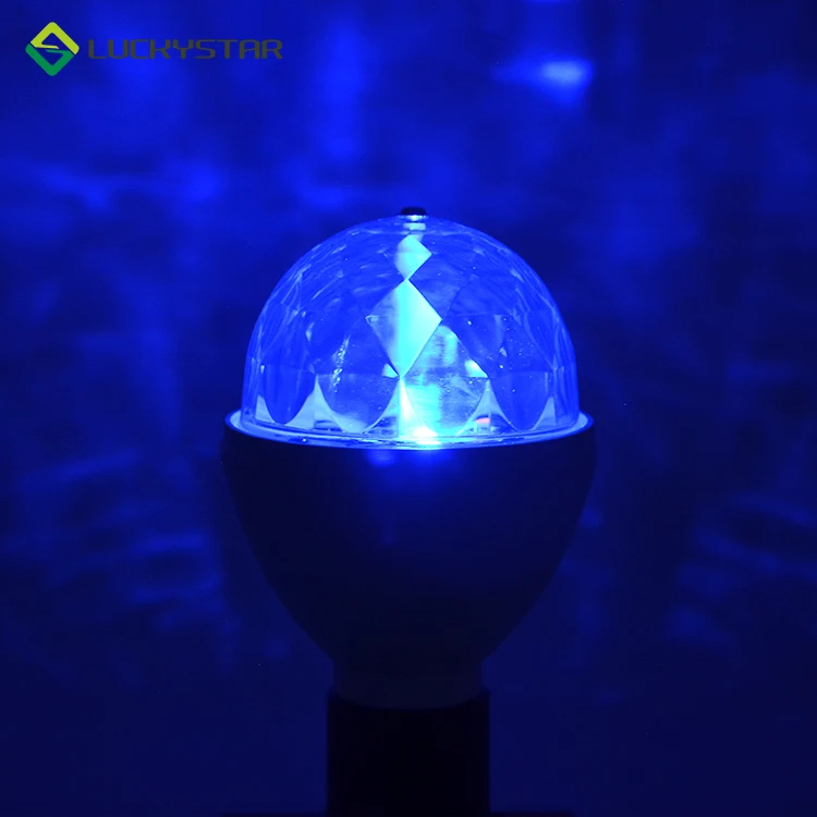 Decoration 3W full color rotating lamp lights perfect for parties led disco bulb disco light