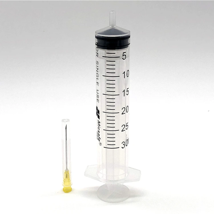 
30ml Luer Slip Disposable Syringe With Needle and Cap 