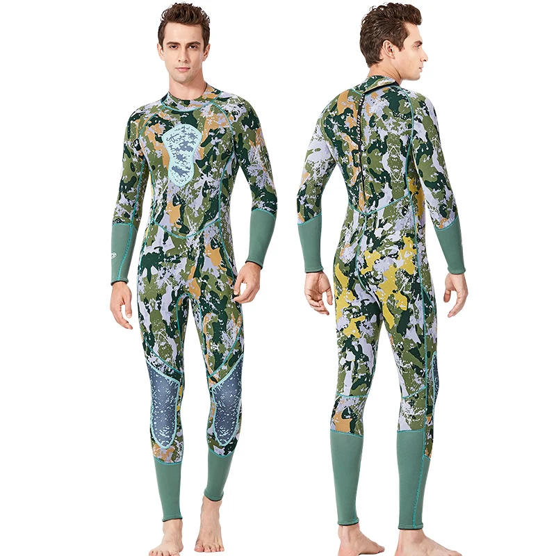 2019 new 3MM neoprene top camouflage unisex diving suit warm one-piece hunting wetsuit