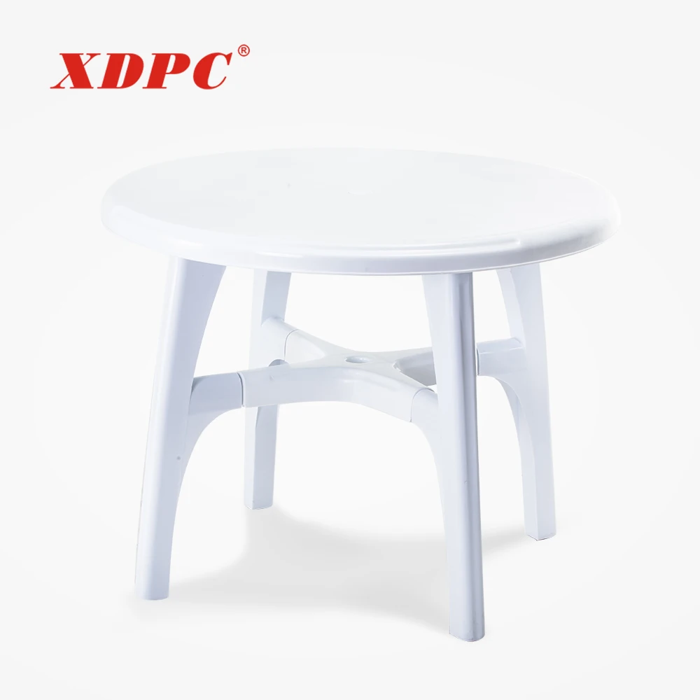 Promotion plastic outdoor round fast food restaurant dining table for cafe