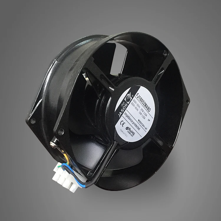 Jasonfan brand 220V 230V AC 172mm 150mm 55mm 224CFM oval metal blade axial cooling fan