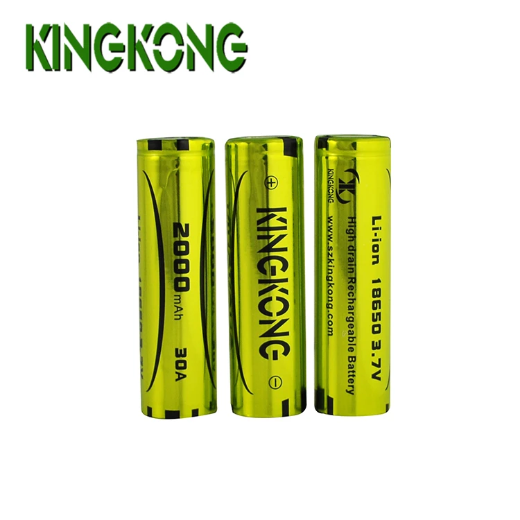 Rechargeable 3.7v ICR18650 2000mAh 2200mAh 2400mAh 2600mAh 2800mAh 3000mAh 3350mAh Li-ion battery