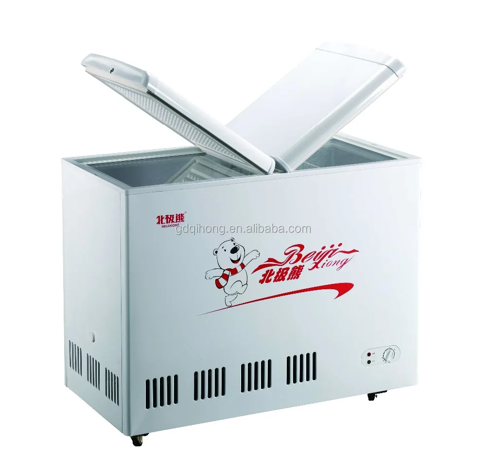 
BD-258L 110V 220V top open door deep freezer for sale,qihong zhejiang 
