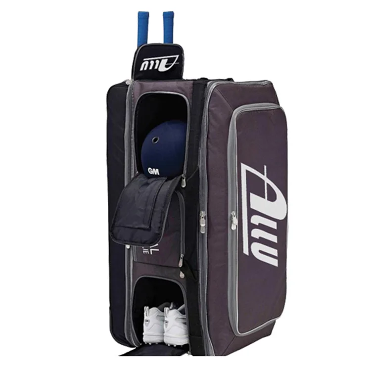 
New style Cricket Gear Bat Duffle Kit Bag With Trolley Wheels 