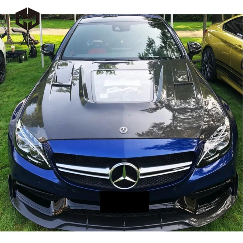  Капот из акрилового углеродного волокна AF-IMP для передней крышки двигателя Mercedes Benz C-Class W205 C63 AMG Sedan