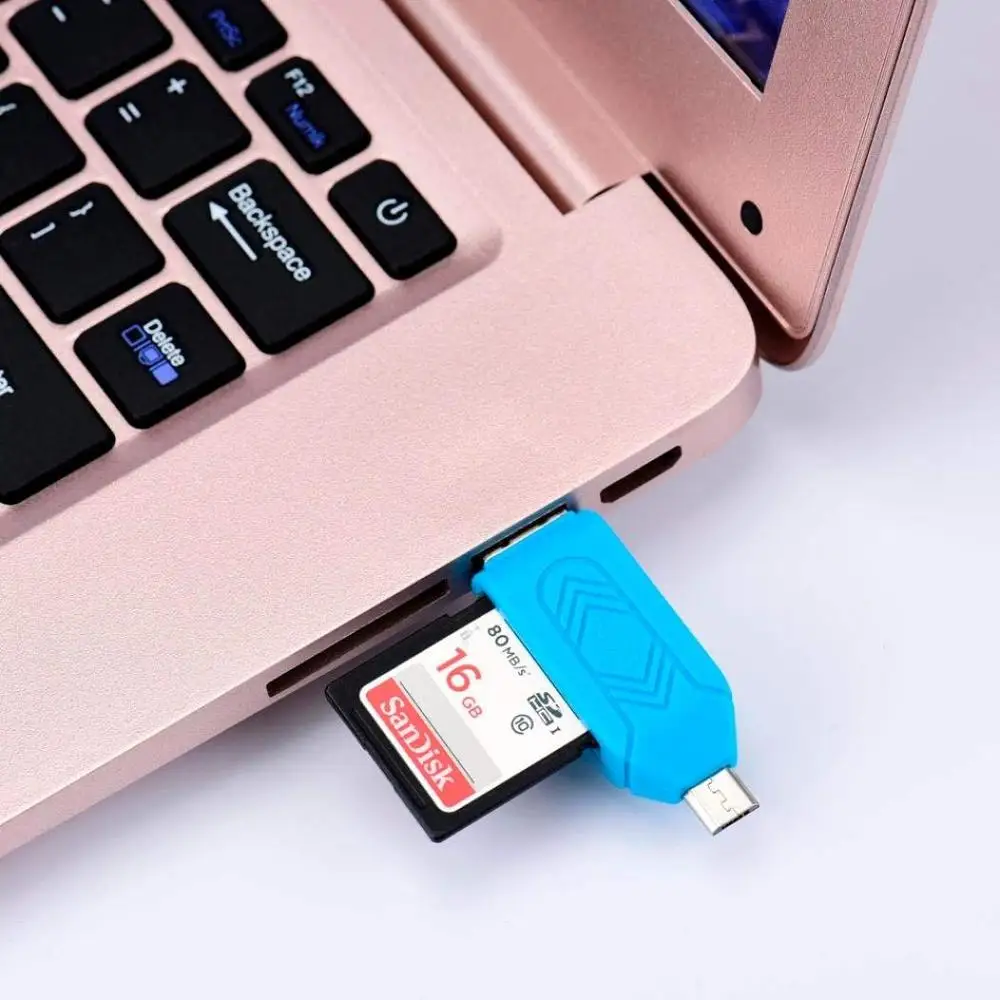 Новый мини USB 2,0 + OTG Micro Reader адаптер U Disk для планшетного ПК