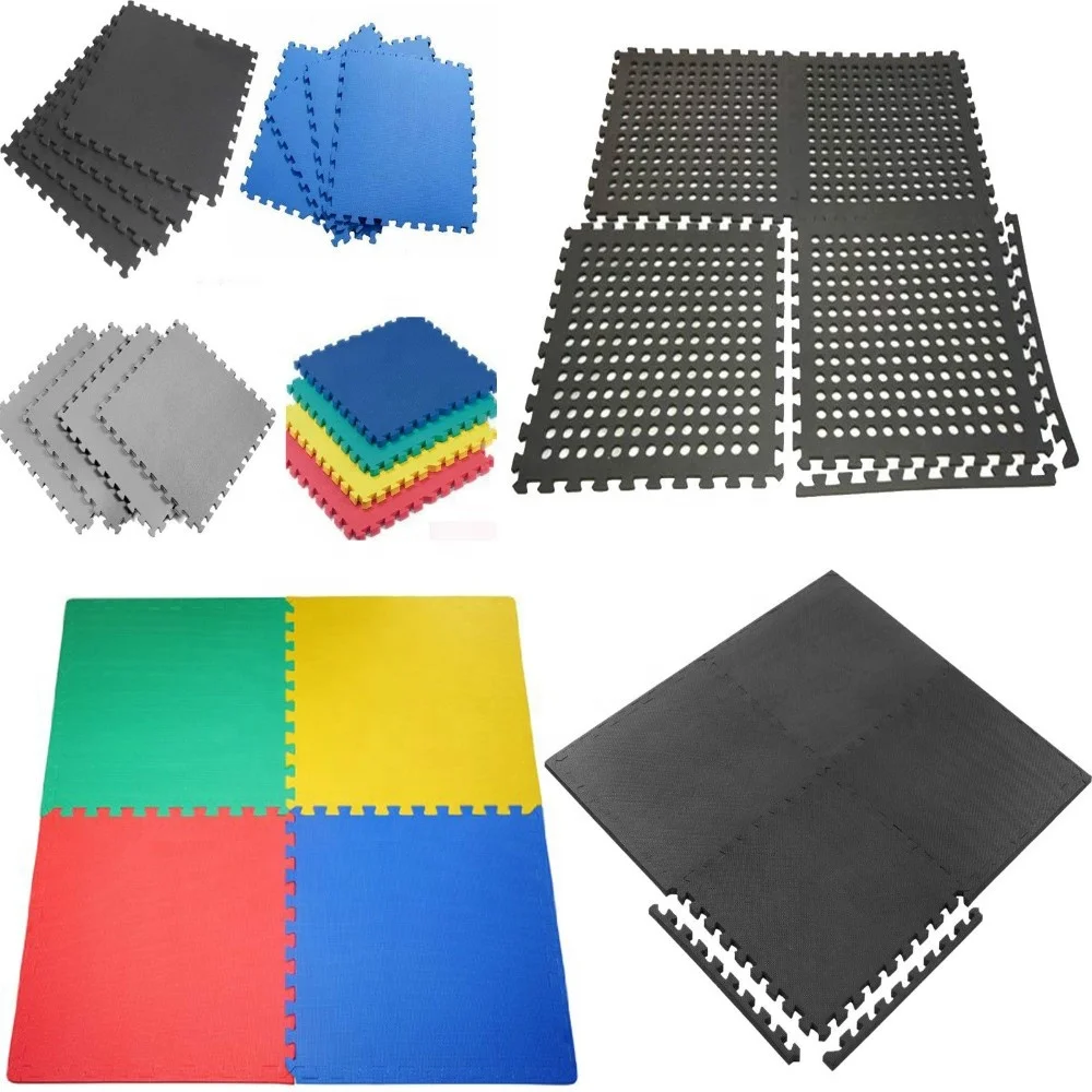 Multi colour interlocking puzzle eva floor mat exercise yoga  work out  gym club floor mat
