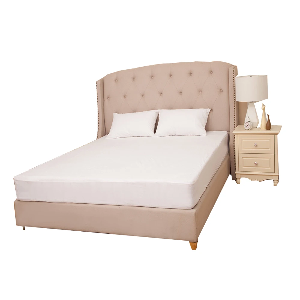 Custom 100% Cotton Flannel Hypoallergenic Mattress Cover Premium Fitted Bedsheet Waterproof Mattress Protector