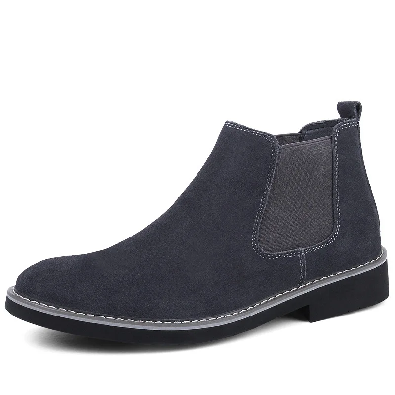 Мужские ботильоны из натуральной кожи в британском ретро-стиле, модные ботинки челси