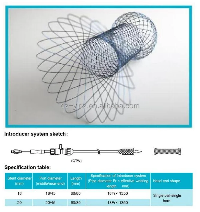 
Surgical nitinol Braiding intestinal pylorus stent 