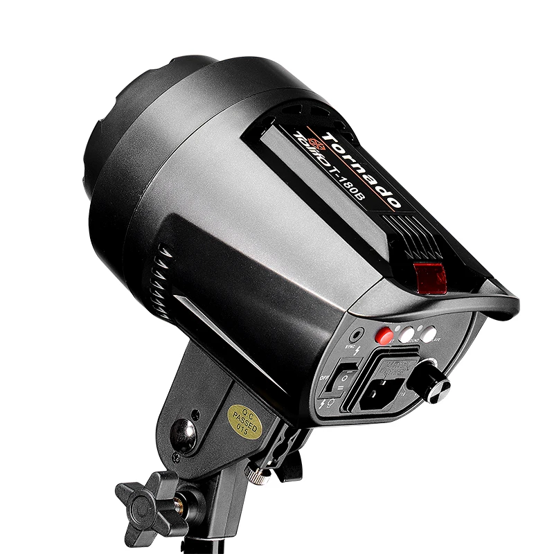 Dongguan Supplier Tolifo AC fotografia 5600k 180W portable flash strobe studio light with modeling lamp for portrait shooting