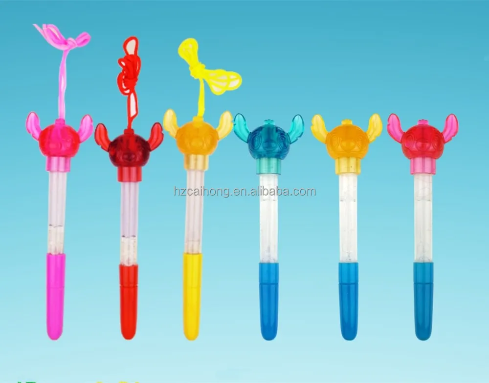 2016 best selling self-inking stamp bubble pen with led light