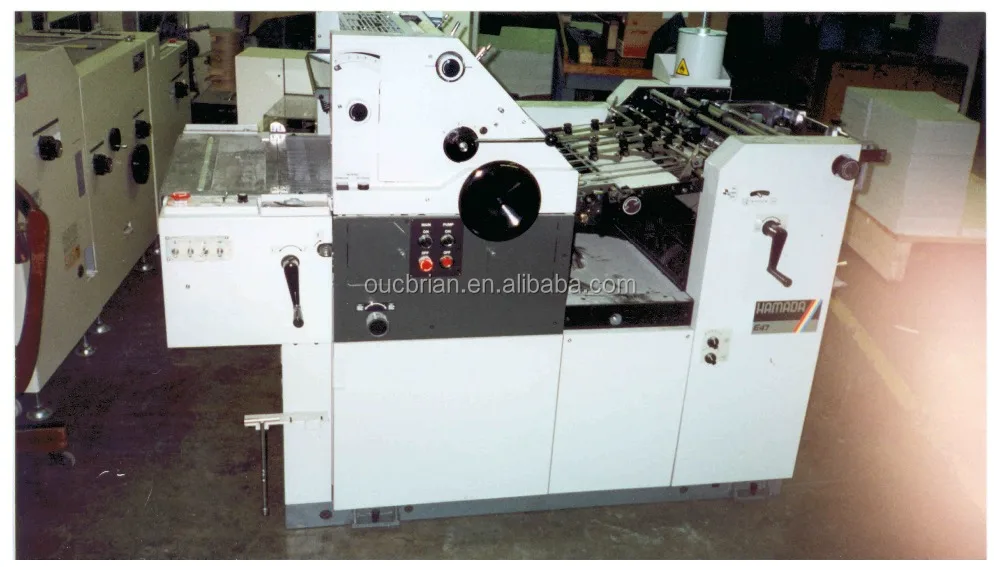 USED Hamada Offset Printer with numbering machine