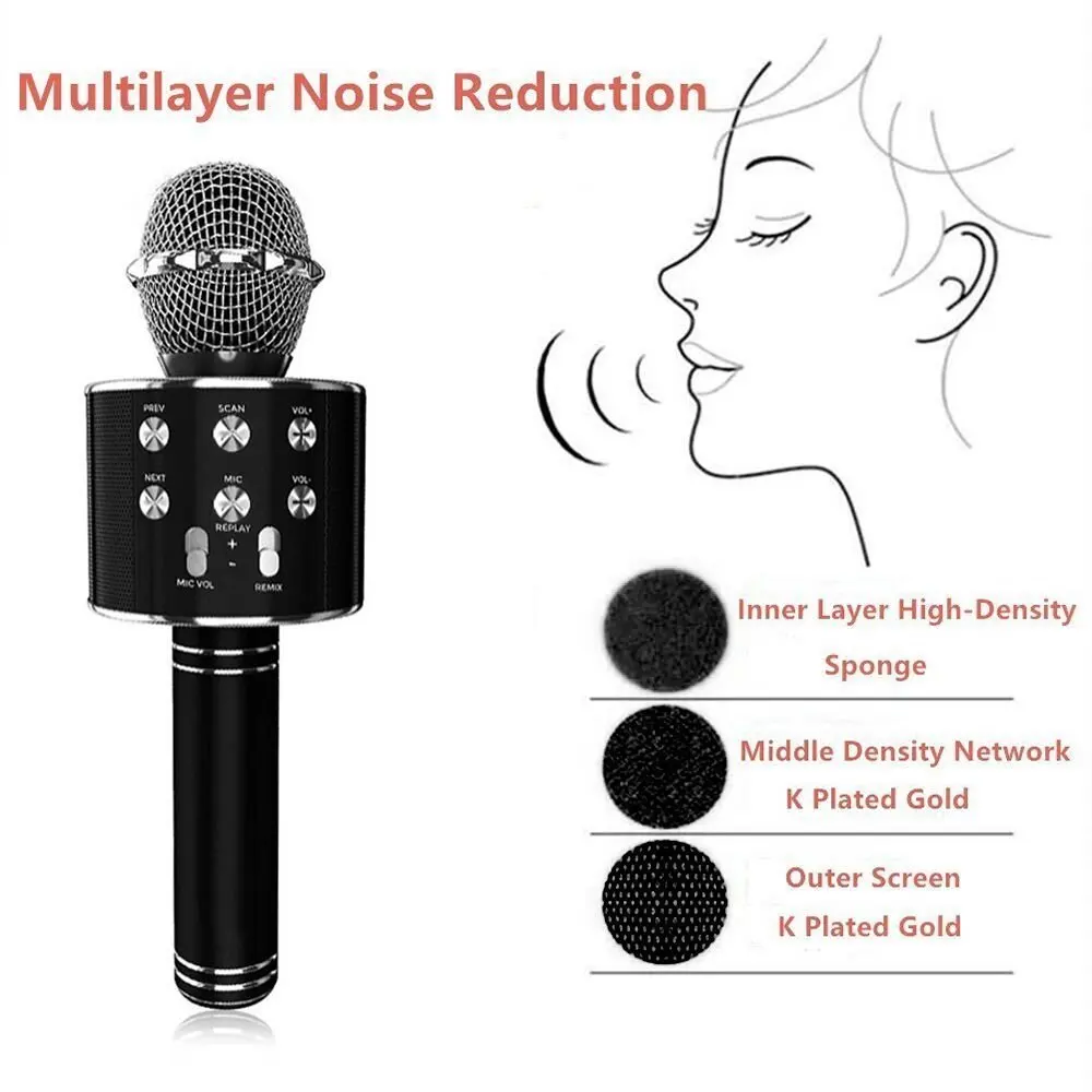 2018 Hot Sale UHF Wireless karaoke Microphone with Signal Receiver for conference system micro phone/performance