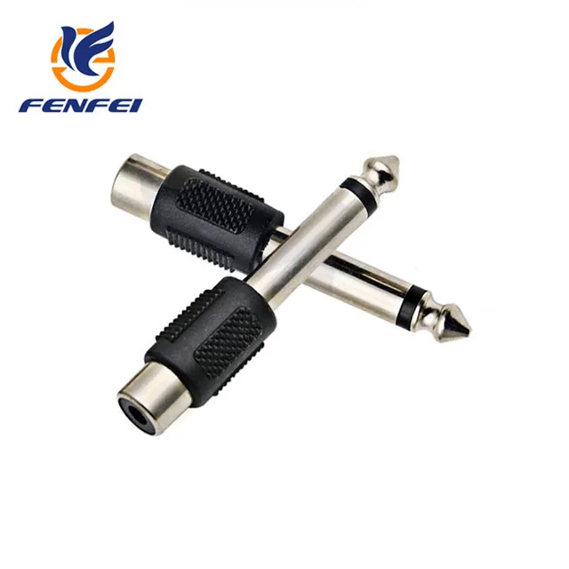 6.35 mm mono plug to RCA jack