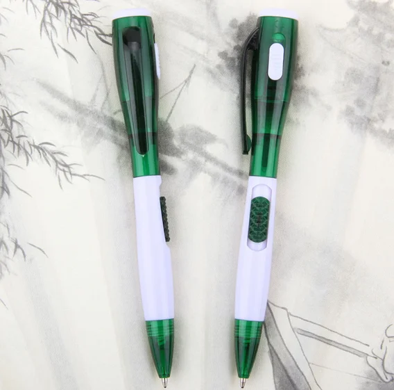 2 In 1 Multi Function Led Flash Plastic Light Pen For Promotion Gift Plastic Ball Pen