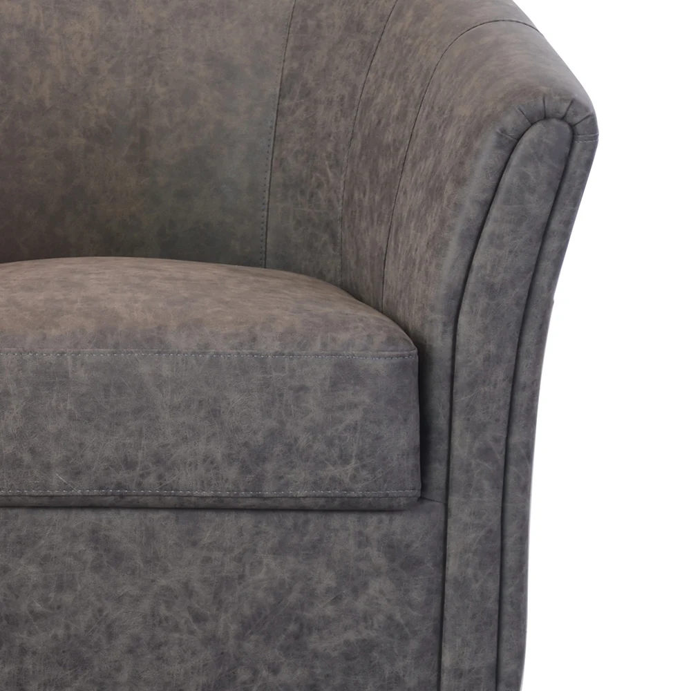 Upholstered Modern Metal Legs Fabric Accent Sofa For Living Room