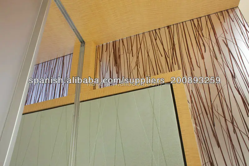 Interior Acrylic Laminated Natural Textile Transparent Plastic Doors