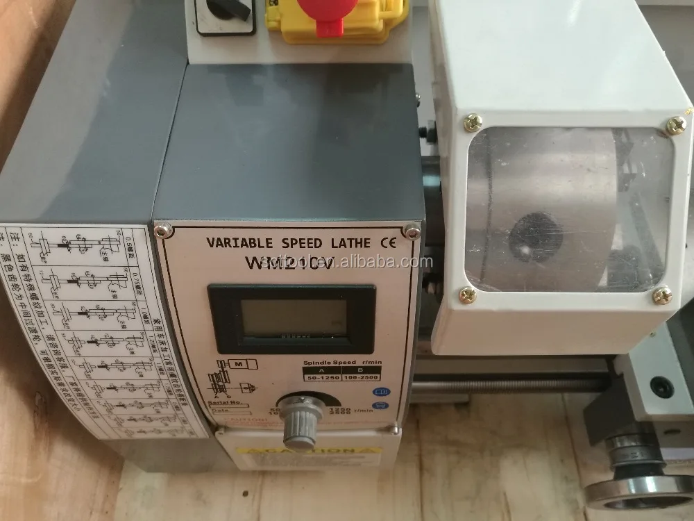 850W Brushless Motor Metal Lathe All Steel Gear Lathe Machine 38mm Spindle Bore Hole +125mm Chuck Mini Lathe Machine