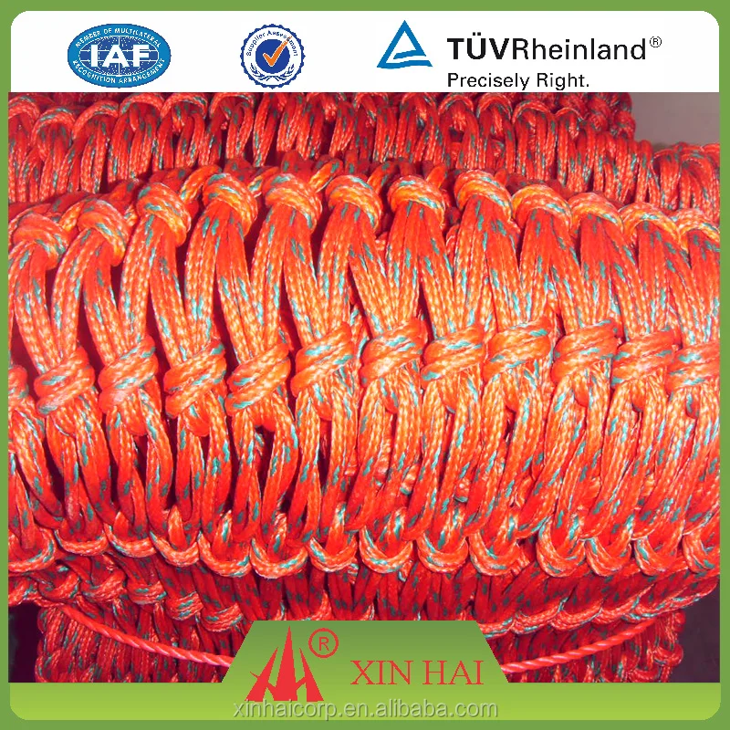 
HDPE PE braided fishing net by machine knitted 