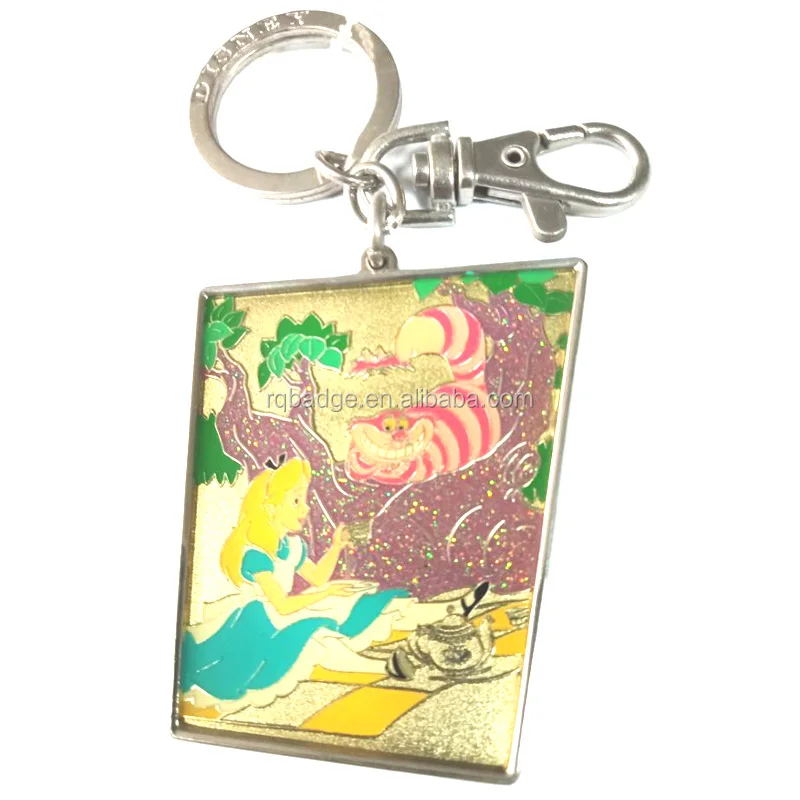 Custom own logo high quality soft enamel metal keychain