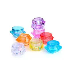 Small Cosmic Container Diamond Shape Crystal Cosmetic Jar 3ml 5ml 3g 5g