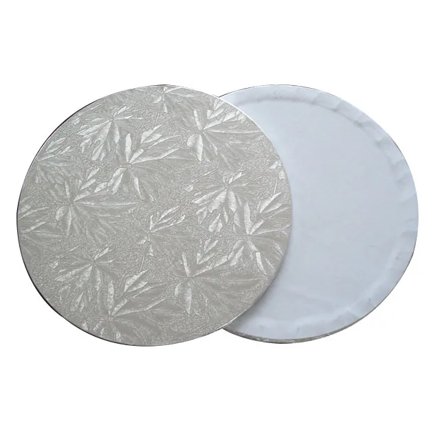 Custom High Quality 5mm thick White Matt Lamination 8 inch 10 inch 12 inch Round Masonite MDF Cake Board Cake Base Discs