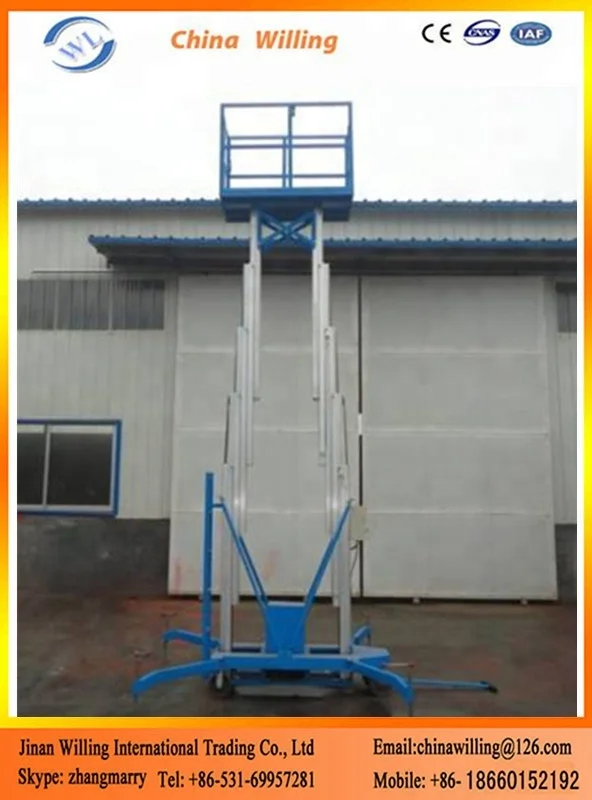 Aluminium mobile scaffold tower 14m aluminum aerial work platform WLA0.2-14