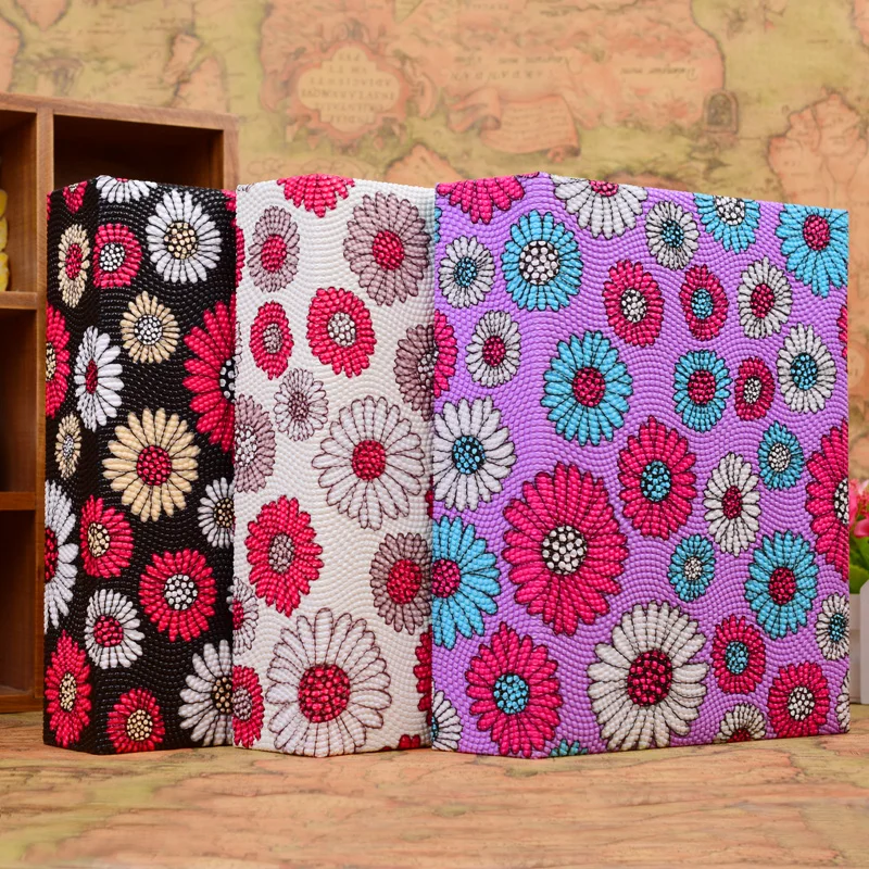 New 4R Vintage Photo Album In 6 Inch Flower Leather Photo Albums for Lover Baby Wedding Scrapbooking 200 Pockets Interleaf Type