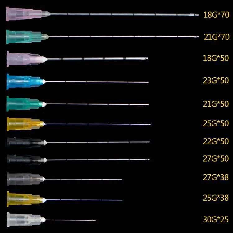 25 gauge 50mm microcanula blunt tip needle flexible disposable liposuction canula