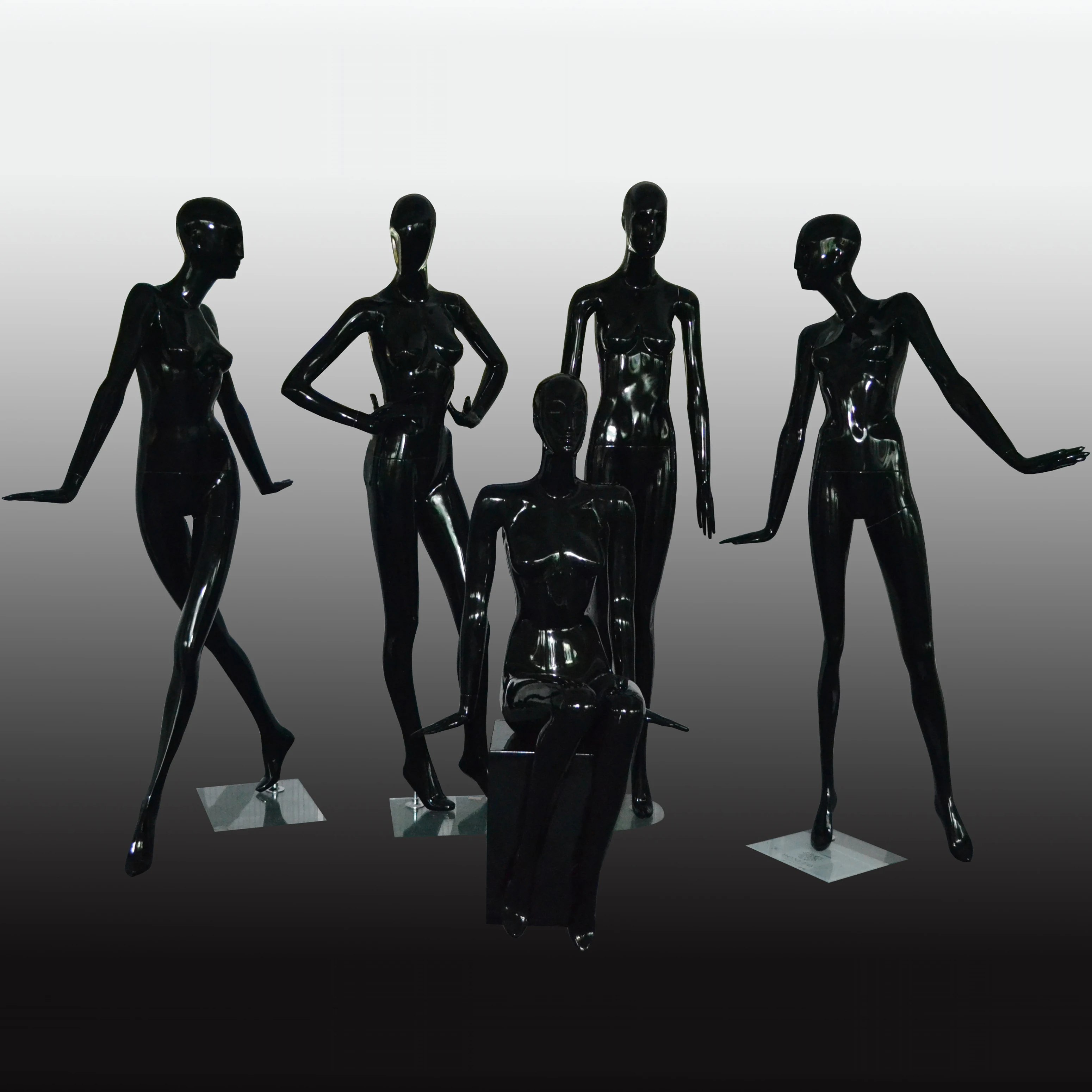 black fullbody female adjustable dressmaker mannequin. plus size maniqui