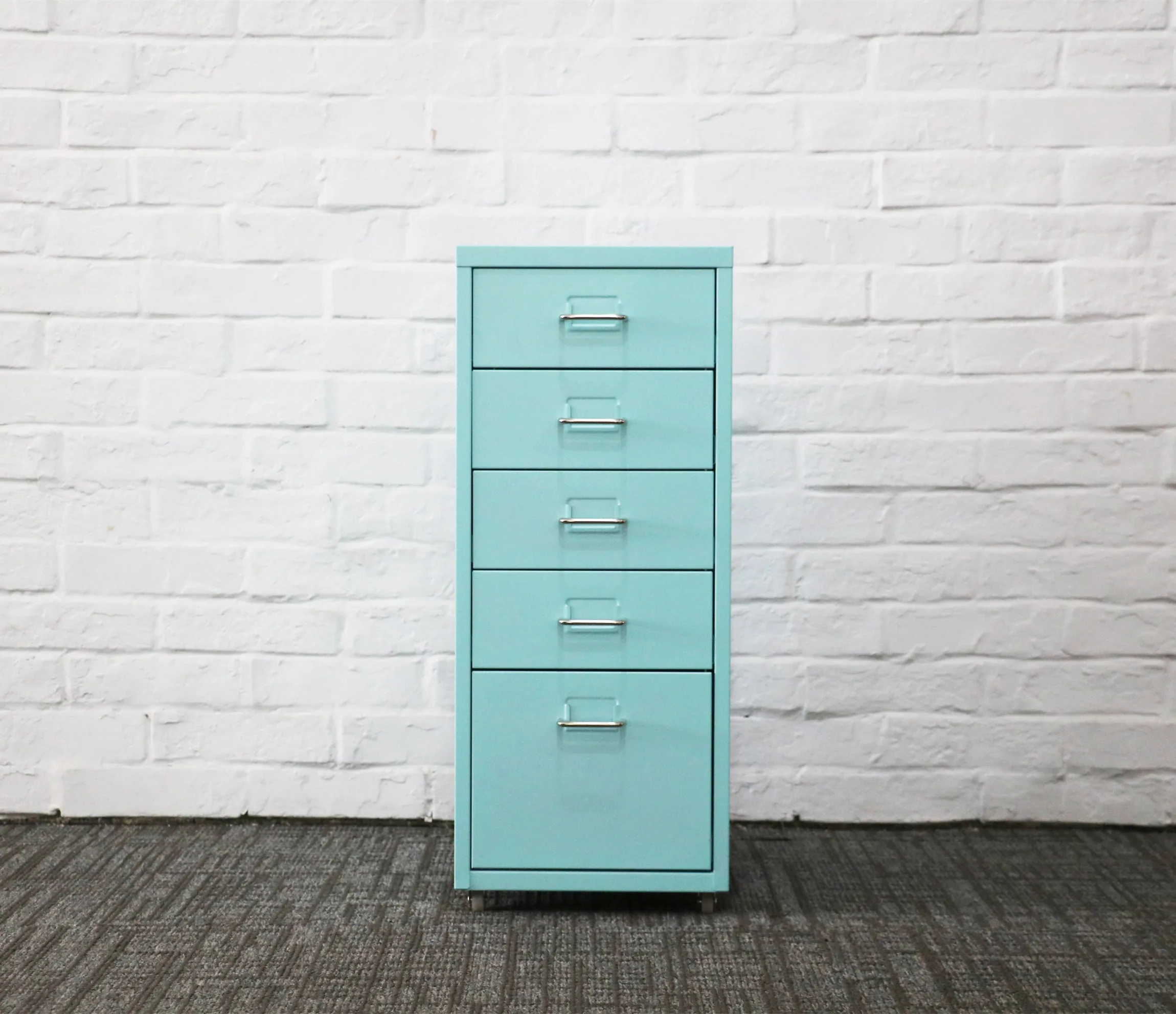Hot sale colors trendy style home furniture filling chest steel storage five-drawer cabinet