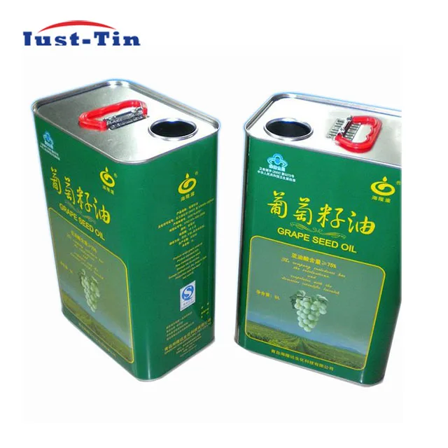 5.0 Litre cost effective printing tinplate rectangular extra virgin olive oil 5lt can