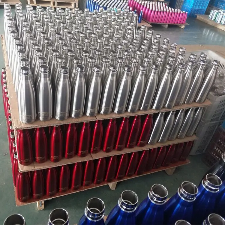 Portable 750ml stainless steel bottle 1 litre liter for Summer Outdoor Sports Camping Hiking Cycling