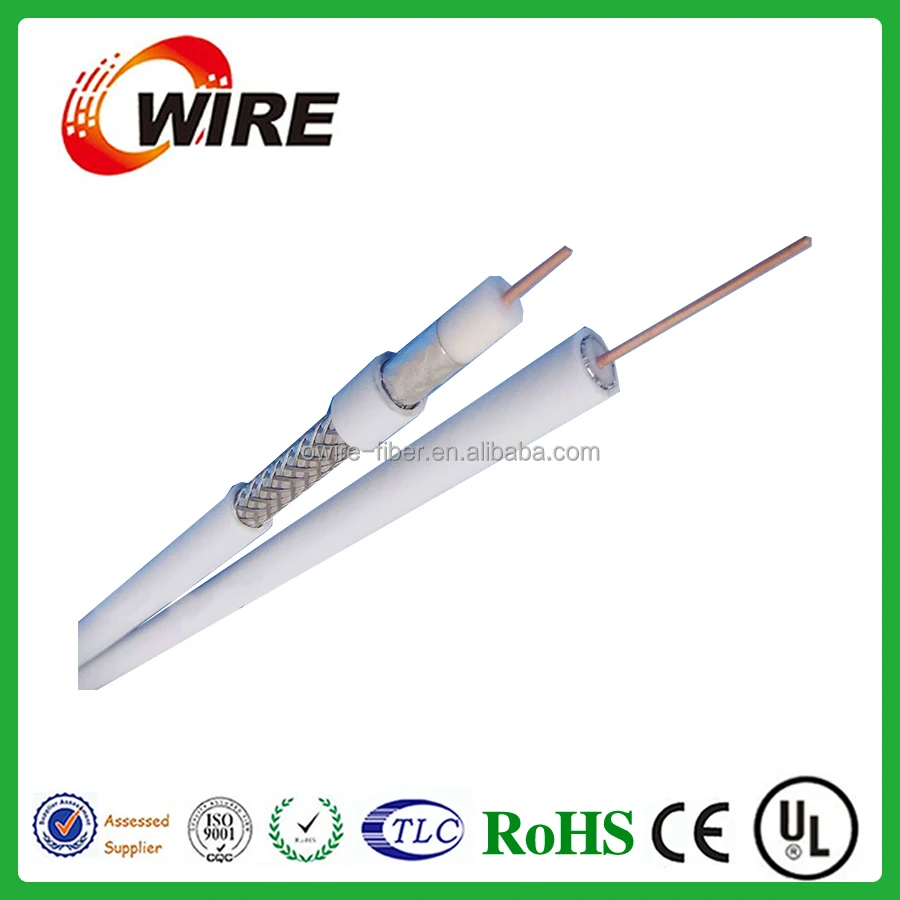 Низкие потери коаксиальный кабель RG 6 двойной кабель RG6 75 ом для ВИДЕОНАБЛЮДЕНИЯ КАБЕЛЬНОГО