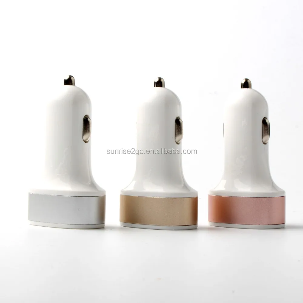 Genuine CE(LVD,EMC, Rohs) Certified A full 5V 2.1A Dual USB Port Car Charger