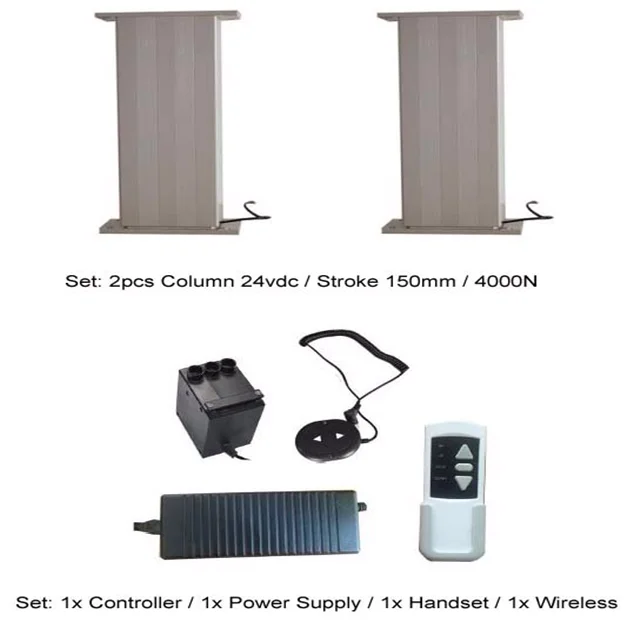 1500mm stroke 3000N 24v linear actuaor for tv lift